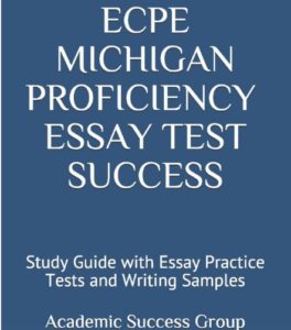 ECPE Essay Writing book with topics list, prompts, tips and expressions